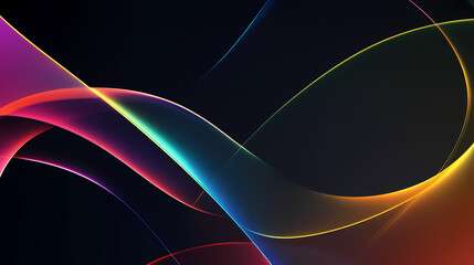abstract illustration of colorful wave lines wallpaper