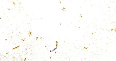 Twinkling Yuletide Skies: Breathtaking 3D Illustration of Falling Christmas Starlights