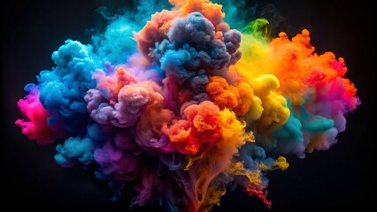 Abstract Colorful Smoke Cloud, vibrant, abstract, colors, artistic, smoke, color