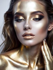 Fototapeta premium portrait of a woman with makeup