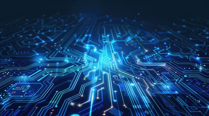 Obraz premium Abstract futuristic electronic circuit technology background