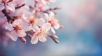 Spring pink cherry blossom