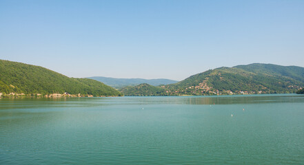 View on Bovan lake, near Sokobanja town, Serbia. No people.