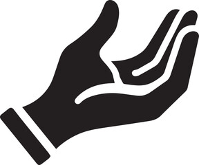 hand finger vector silhouette illustration logo