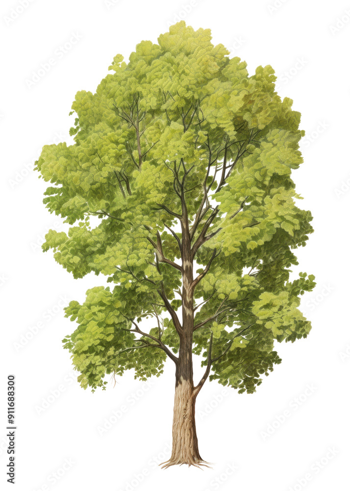 Wall mural png cottonwood tree drawing plant white background.