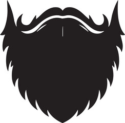 man beard mustache vector silhouette illustration