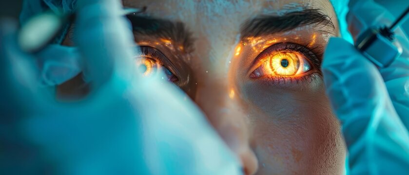 A person having a skin cancer screening