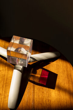 transparent cube