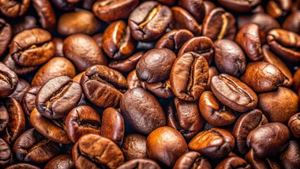 Roasted Coffee Beans Macro Photography, Closeup, Texture, Aroma, Caffeine