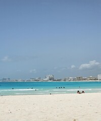 Paisajes del mar y playa en hotel en Cancún