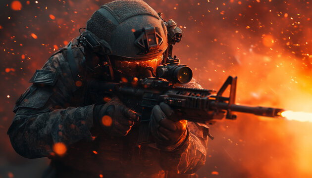 Soldat, High Tech. Zukunft - Waffe