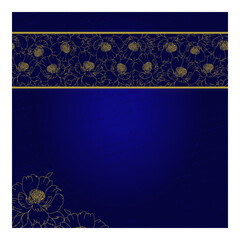 floral frame, a background with a horizontal stripe of silhouettes of blooming peonies, with handwritten text and an empty space in the center. vector illustration of a card, invitation, greeting card