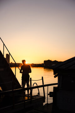 A sunset silhouette in Oslo