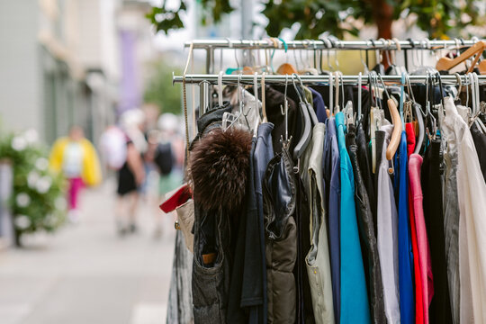 Clothing street rack in Castro San Francisco