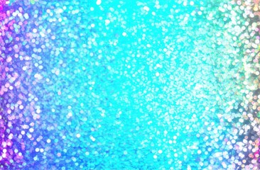 Glittering gradient background with hologram effect and magic lights.