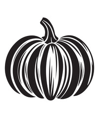 Halloween pumpkin silhouette collection. Vector illustration isolated on a white background