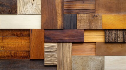 Wooden Texture Collage. Graphic Resource