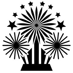 Independent day calibration vector silhouette 