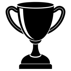 winner cup silhouette vector art Illustration
