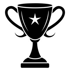 winner cup silhouette vector art Illustration