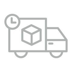 Delivery Vector Line Grey Icon Design