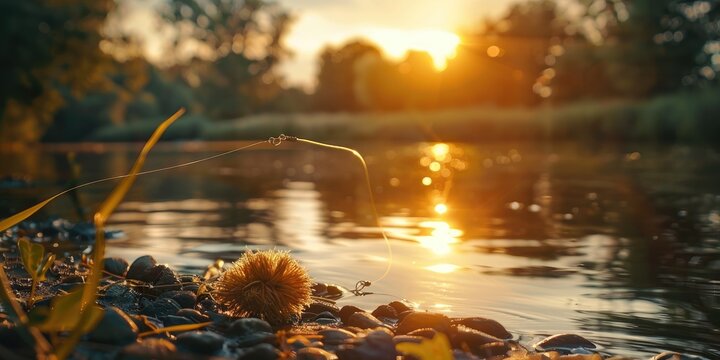 Corn hair rig for carp fishing with barbless knotless hook