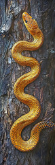 Fototapeta premium Vertical snake, ai generated.