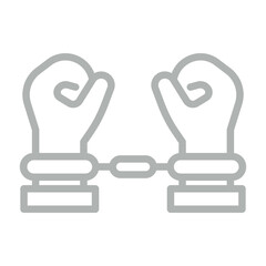 Arrest Vector Line Grey Icon Design