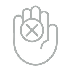 Refuse Vector Line Grey Icon Design