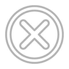 Rejection Vector Line Grey Icon Design