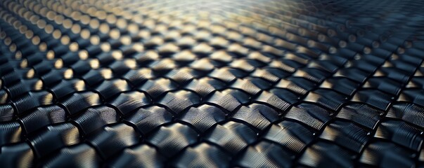 Fototapeta premium Carbon Fiber Weave Texture Background, 4K hyperrealistic photo