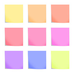 Fototapeta premium Post note collection pastel colours
