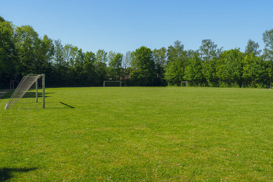 Natural grass football field