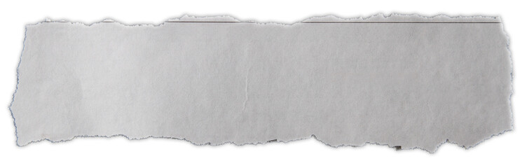 Torn paper piece on white