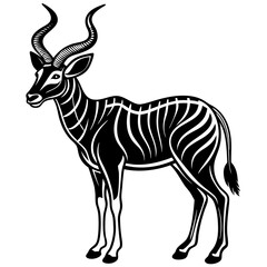 Antelope Line Art Vector Illustration