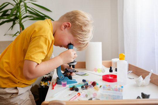 boy with   Microscope