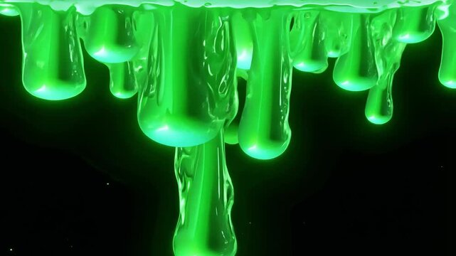 Green Slime Dripping in an Abstract Pattern - liquid, goo, texture, fluid, organic, ooze, viscous