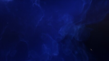 A blue space background with stars and a galaxy	
