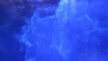 A blue space background with stars and a galaxy	
