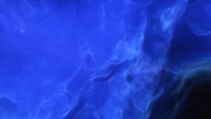 A blue space background with stars and a galaxy