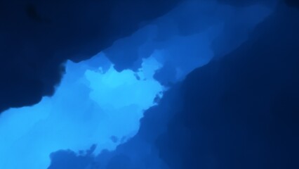 A blue space background with stars and a galaxy
