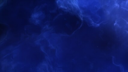 A blue space background with stars and a galaxy