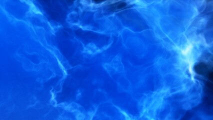 A blue space background with stars and a galaxy
