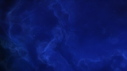 A blue space background with stars and a galaxy
