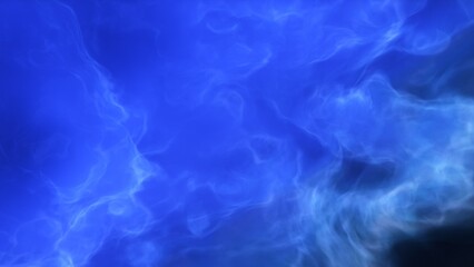 A blue space background with stars and a galaxy