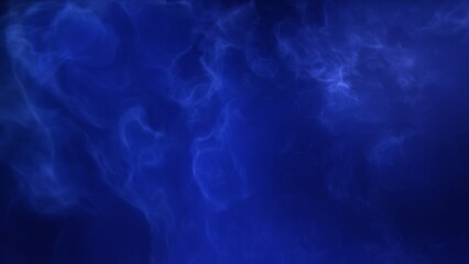 A blue space background with stars and a galaxy