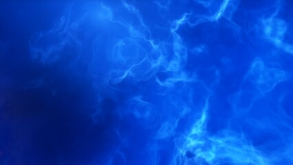 A blue space background with stars and a galaxy
