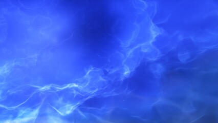 A blue space background with stars and a galaxy