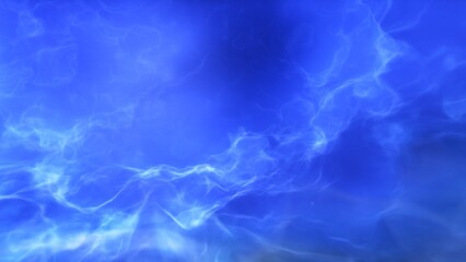 A blue space background with stars and a galaxy