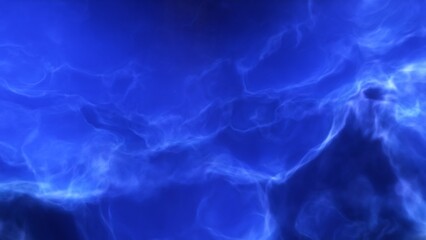 A blue space background with stars and a galaxy
